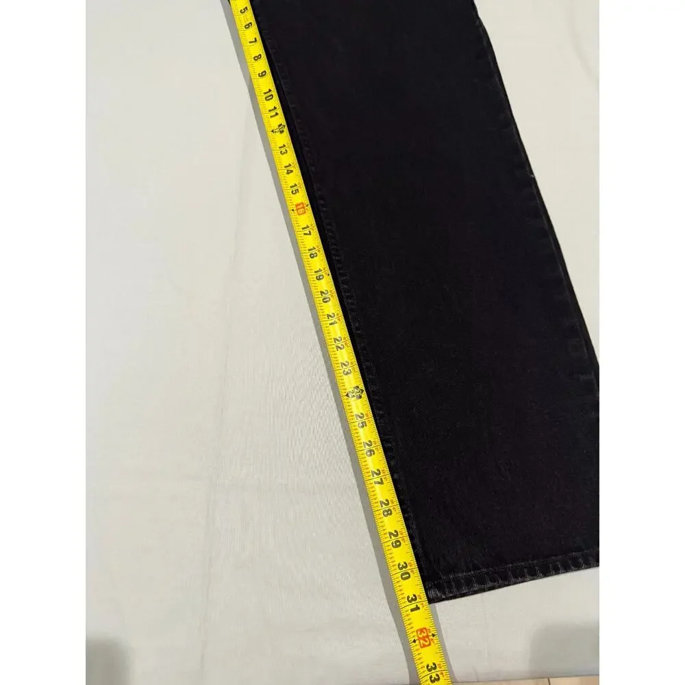 Route 66 Men's Jeans 36x32 Relaxed Fit Black 100% Cotton Y2K Straight Leg